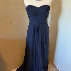 Copy David's Bridal Strapless Midnight Blue Dress size 0